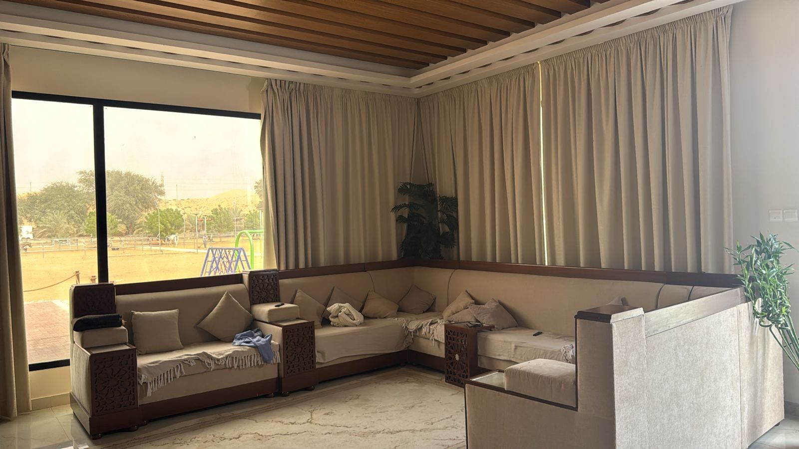 Living room finish concept for prefab unit